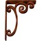 Ekena Millwork Avery Wrought Iron Bracket, (Triple center brace), Antiqued Copper 2"W x 7 1/2"D x 10"H BKTM02X07X10TAVACO - alternate 3